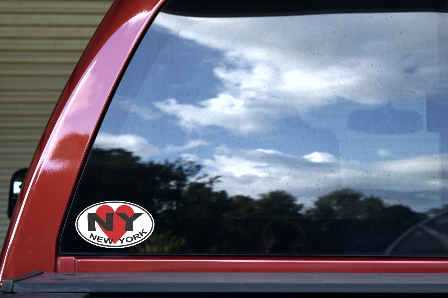 Heart Oval New York Sticker