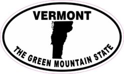 Oval Vermont the Green Mountain State Sticker