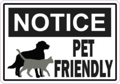 Symbol Notice Pet Friendly Sticker