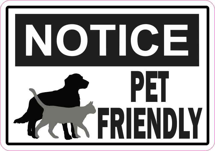 Symbol Notice Pet Friendly Sticker