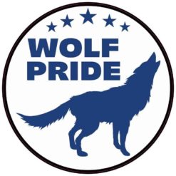 Blue Wolf Pride Sticker