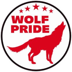 Red Wolf Pride Sticker