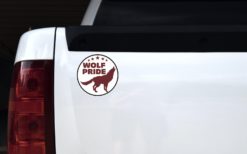 Maroon Wolf Pride Sticker