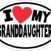 Oval I Love My Granddaughter Sticker