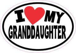 Oval I Love My Granddaughter Sticker