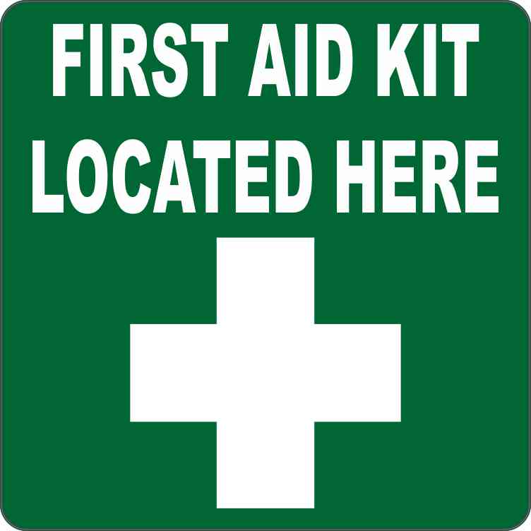 First Aid Kit Located Here Magnet