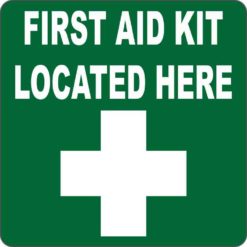 First Aid Kit Located Here Sticker