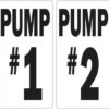 Pump #1 and Pump #2 Stickers