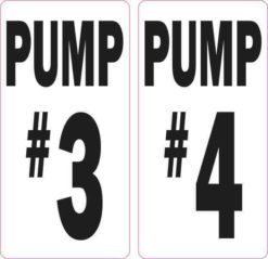 Pump #3 and Pump #4 Stickers