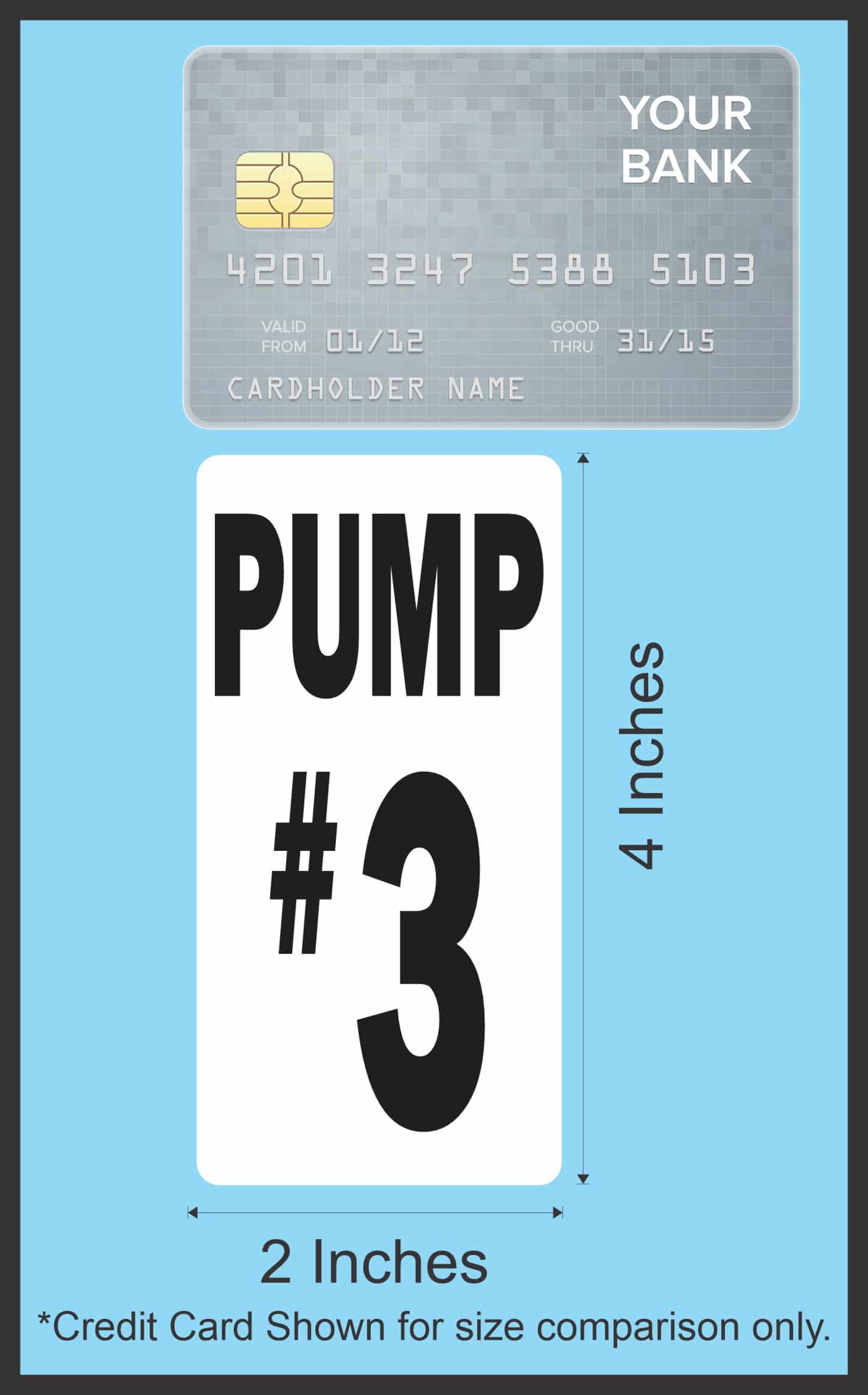 2in x 4in Pump #3 and Pump #4 Stickers - Image 3