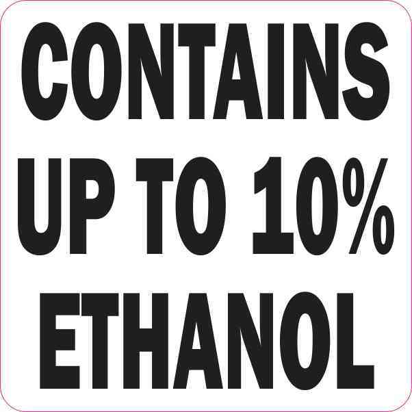 Contains Up To 10% Ethanol Magnet