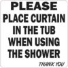 Place Curtain in the Tub Magnet