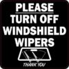 Black Please Turn Off Windshield Wipers Sticker