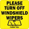 Please Turn Off Windshield Wipers Sticker
