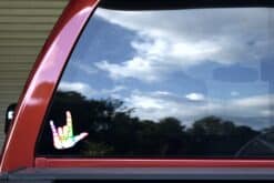 4in x 4in Rainbow ASL I Love You Sticker