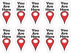 You Are Here Pointer Stickers