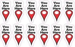 You Are Here Pointer Stickers