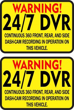 dvr recording stickers