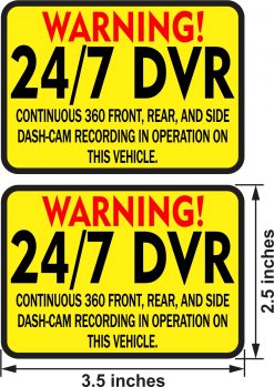 dvr recording stickers