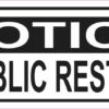 Notice No Public Restroom Sticker