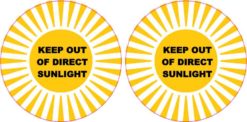 Keep Out of Direct Sunlight Stickers