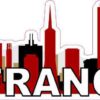 Red San Francisco Skyline Sticker