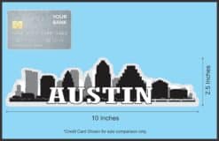 10in x 2.5in Austin Skyline Sticker