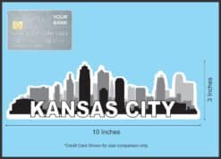 10in x 3in Kansas City Skyline Sticker