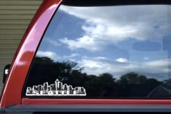Blue Seattle Skyline Sticker