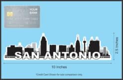 10in x 2.5in San Antonio Skyline Sticker