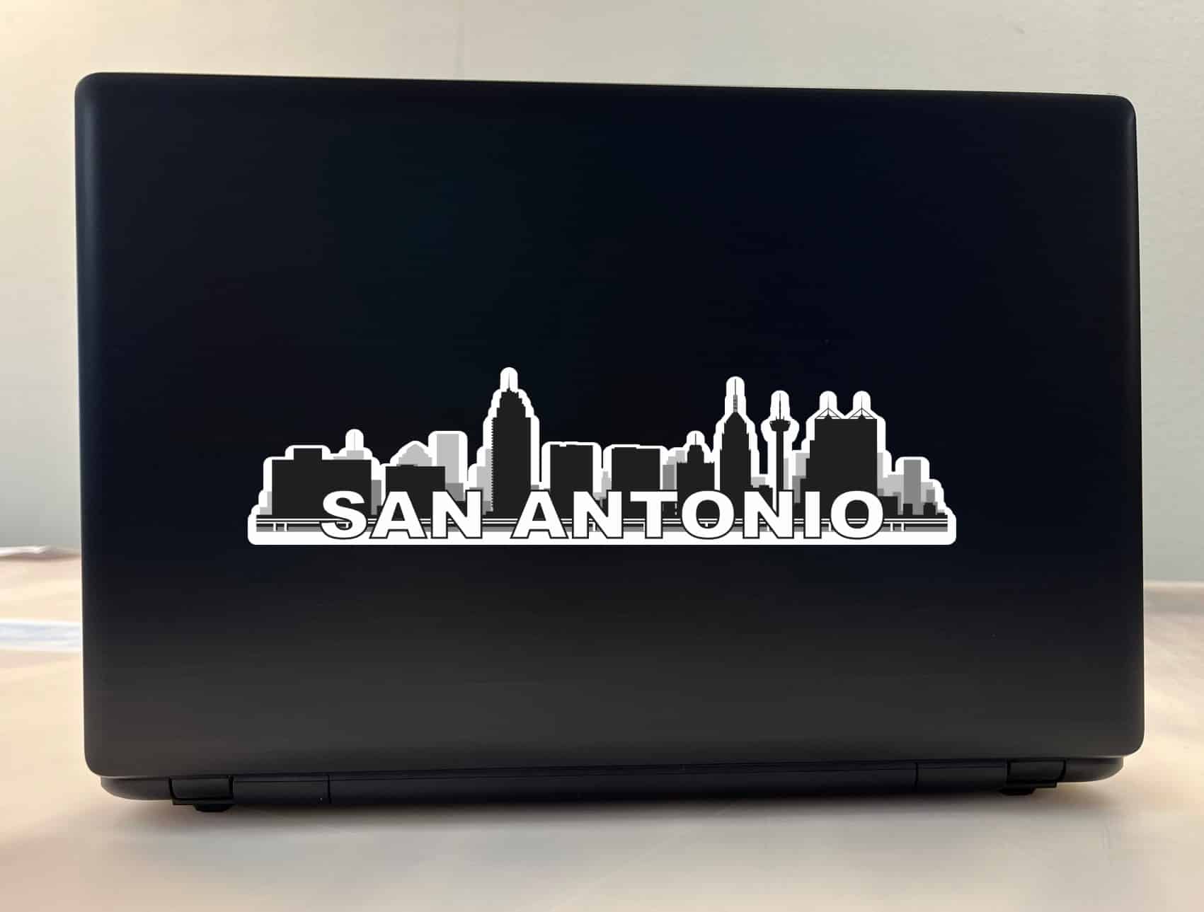 10in x 2.5in San Antonio Skyline Sticker