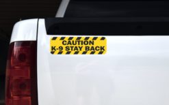 Caution K-9 Stay Back Sticker