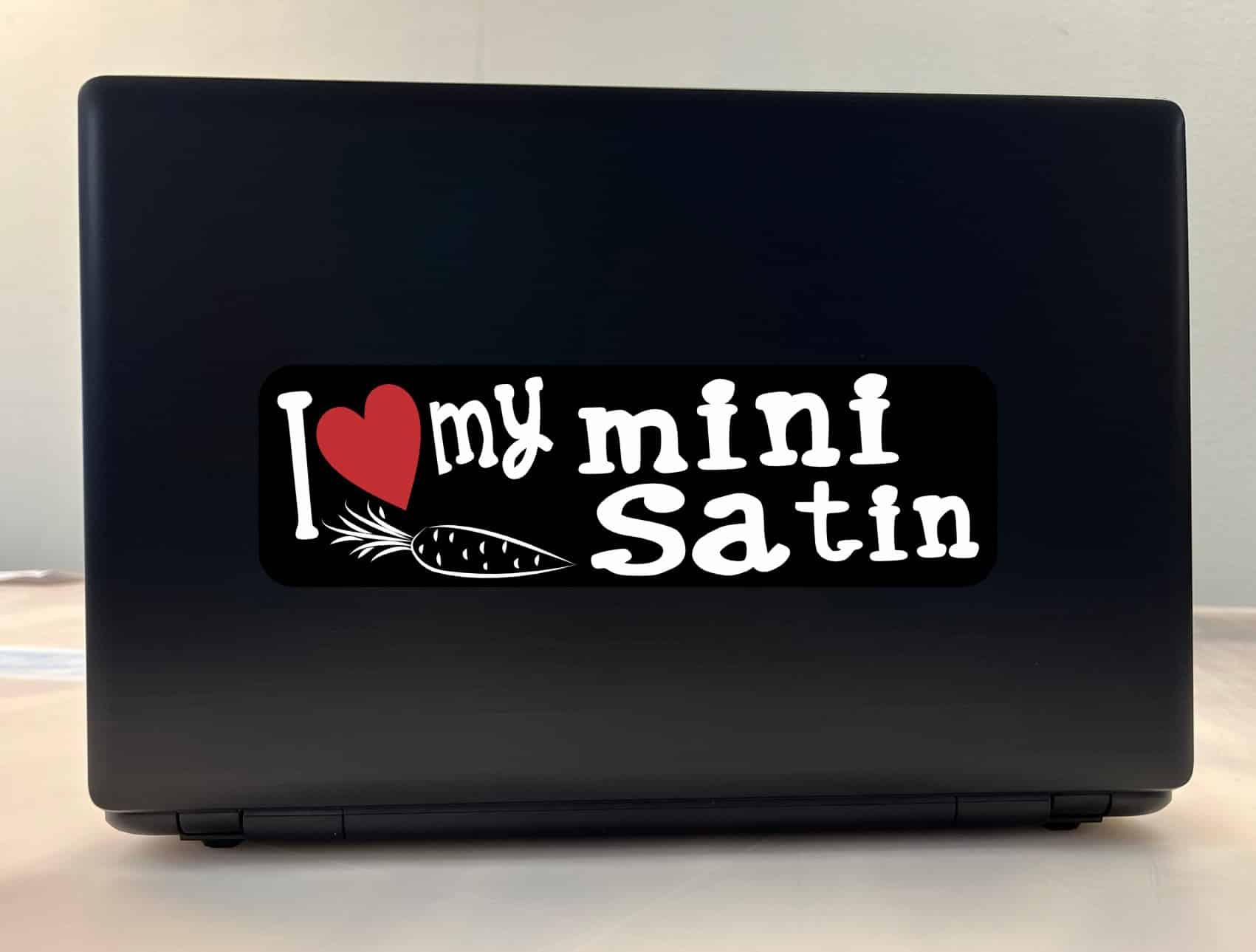 10in x 3in I Love My Mini Satin Bumper Sticker - Image 3