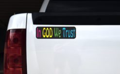 Colorful God We Trust Bumper Sticker