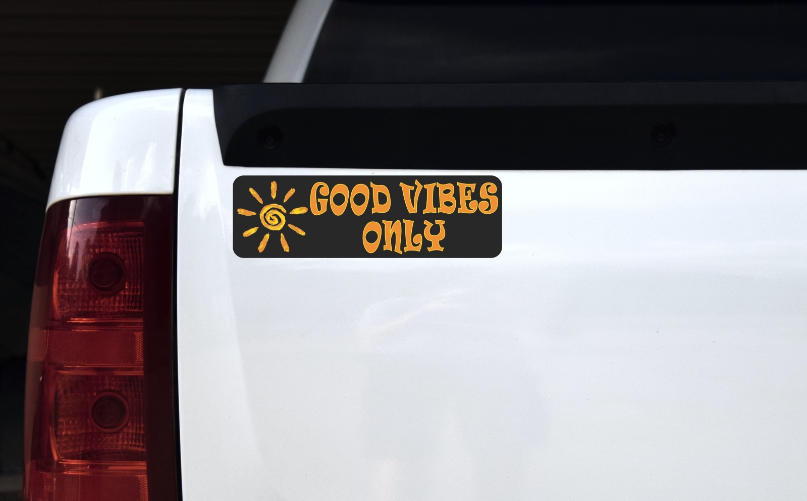 StickerTalk Good Vibes Only Vinyl Sticker, 10 inches by 3 inches - Image 2