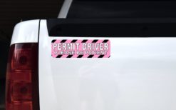 Pink Please Be Patient Permit Driver Magnet