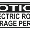 Notice Electric Room No Storage Permitted Sticker