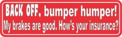 Red Back Off Bumper Humper Magnet