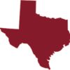 Die Cut Maroon Texas Sticker