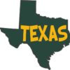 Green and Gold Texas Sticker