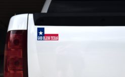 Alternative view of 5in x 3in State Flag God Bless Texas Magnet