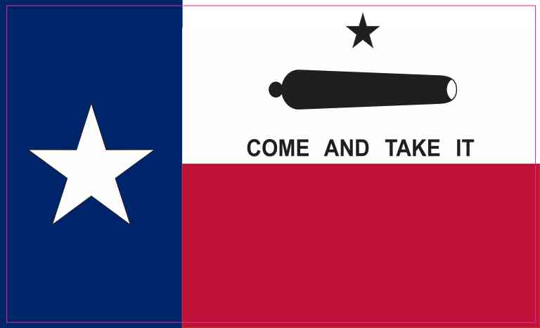 5in X 3in Come And Take It Texas Flag Sticker Stickertalk