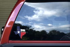 Die Cut Texas Flag Lubbock Sticker