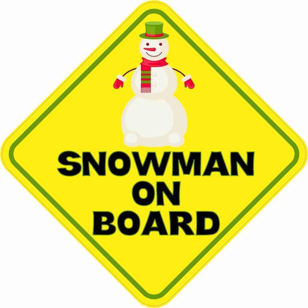 Snowman on Board Sticker