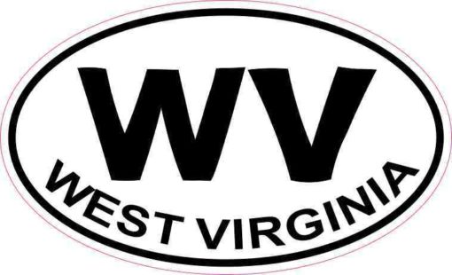 Oval WV West Virginia Sticker