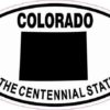Oval Colorado The Centennial State Sticker