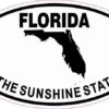 Oval Florida The Sunshine State Sticker