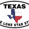 Flag Oval Texas The Lone Star State Sticker