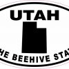 Oval Utah The Beehive State Sticker