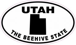 Oval Utah The Beehive State Sticker